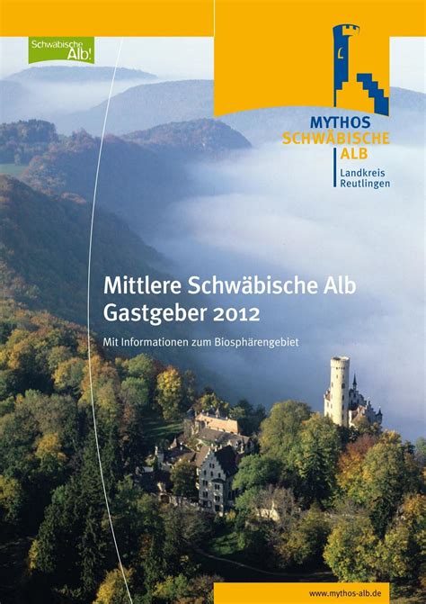 Mittlere Schwäbische Alb Gastgeber 2012 Mythos Schwäbische Alb