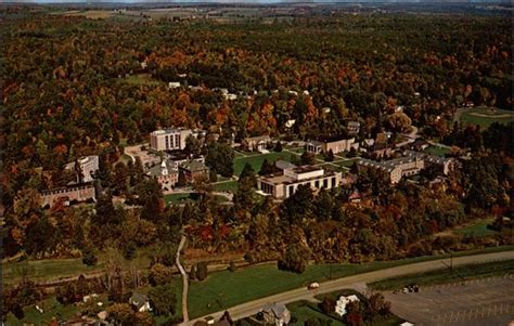 Aerial View Houghton College Campus New York