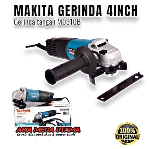 Makita M 0910 B Mesin Gerinda Tangan 4 M0910B Angle Grinder 4 Inch