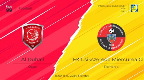 Watch Al Duhail Vs Fk Csikszereda Miercurea Ciuc Live