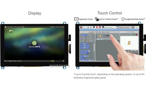 Waveshare 5inch HDMI LCD H Capacitive Touch Screen LCD 800X480 High
