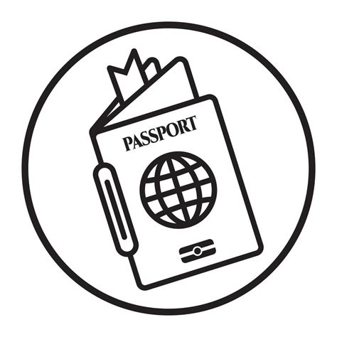 Passport Clipart Black And White