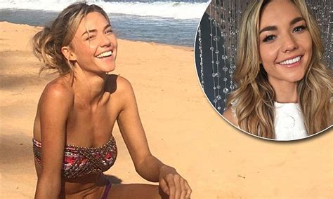 Sam Frost Showcases Her Slender Frame In A Skimpy Bikini Daily Mail Online