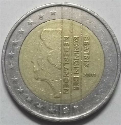 2 EURO 2001 Beatrix Koningin Der Nederlanden Used BidCurios