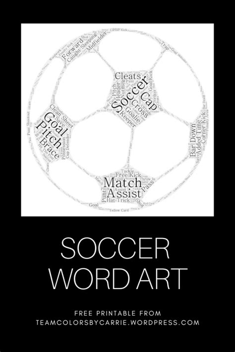 Unleash Your Soccer Spirit with this Incredible Free Word Art Printable ...