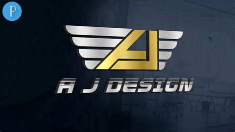 Aj Mockup D Logo Design On Pixellab Vandy Design Youtube