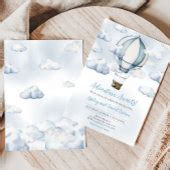 Adventure Awaits Hot Air Balloon Baby Shower Invitation Zazzle