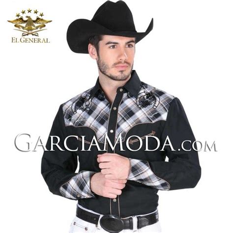 Camisa Vaquera El General Western Wear Gm Black Western Wear