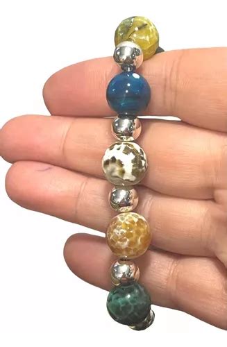 Pulsera De Plata Con Piedras Naturales Multicolor Envío gratis