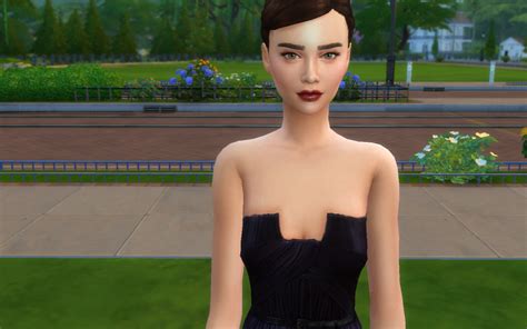 THE SIMS 4 CELEBRITIES CORNER My First Attempt Of Lily Collins Dress