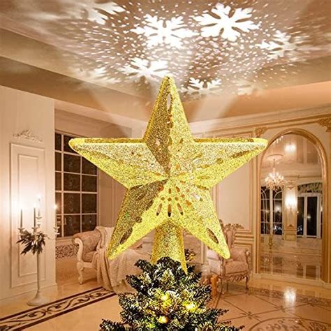 Estrella De Navidad Rbol Con Proyector Led Efecto De Lluces De Copo