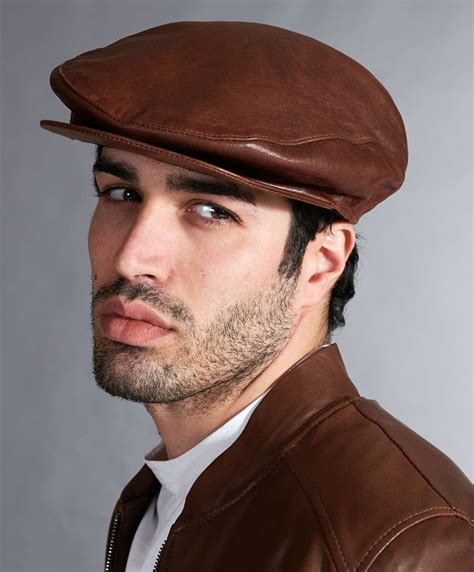 Casquette Cuir Homme Beret Cuir Homme Beret Cuir Noir Palermo D Arienzo