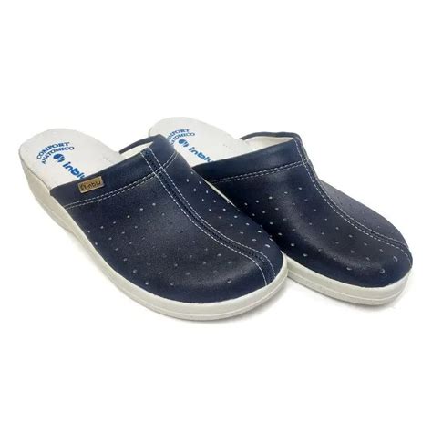 Медицинские Тапочки Inblu Женские Синие с Кожаной Стелькой ES-D41 38 ...