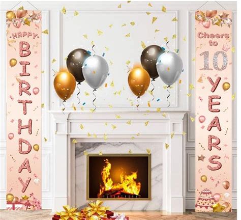 Happy Birthday Banner – Vertical (2pcs) - J & C Party Supplies