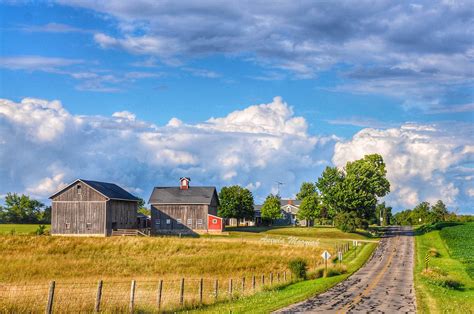 Michigan Country Roads Artwork Farm Scene Rural Etsy