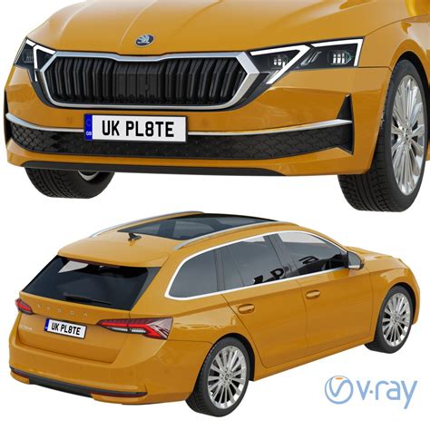 Skoda Octavia Combi D Model For Vray