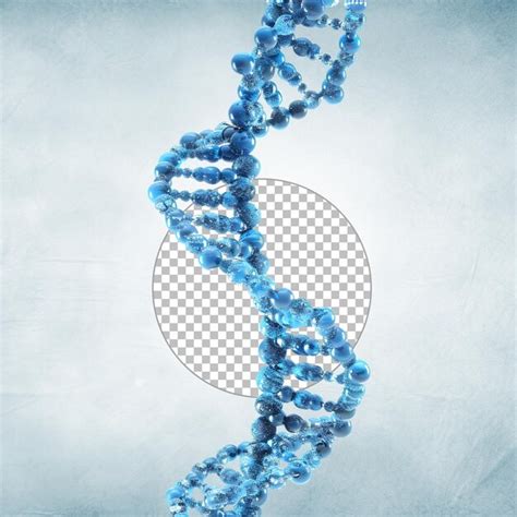 A Blue Dna Double Helix Isolated On Transparent Background Premium Ai