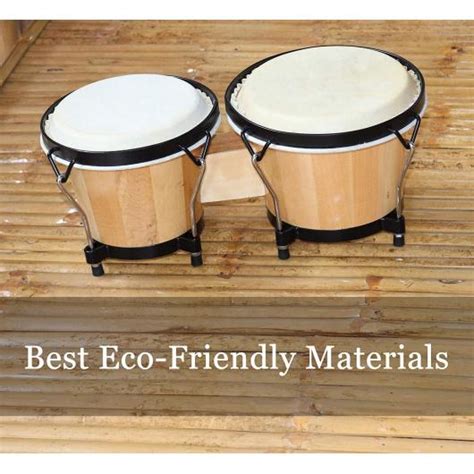 Buy Bongo Drums 6 in and 7 in Real Skin Drum Head, Bag, Tuning Key ...