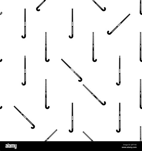 Hockey Stick Icon Seamless Pattern Hockey Sport Accessories Vector Art