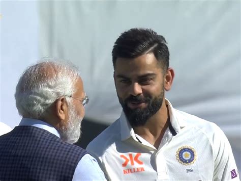 Ind Vs Aus Pm Modi Walks Around The Ground With Australian Pm Dons