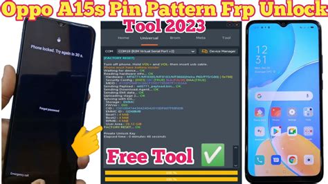 Oppo A15s Cph 2179 Pin Pattern Frp Unlock Free Tool 2022 One Click Gsm