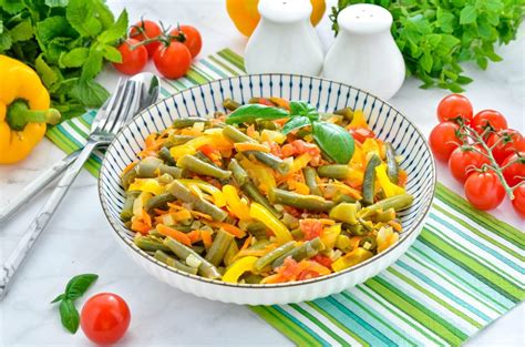 Стручковая фасоль с овощами на сковороде рецепт фото пошагово и видео ...