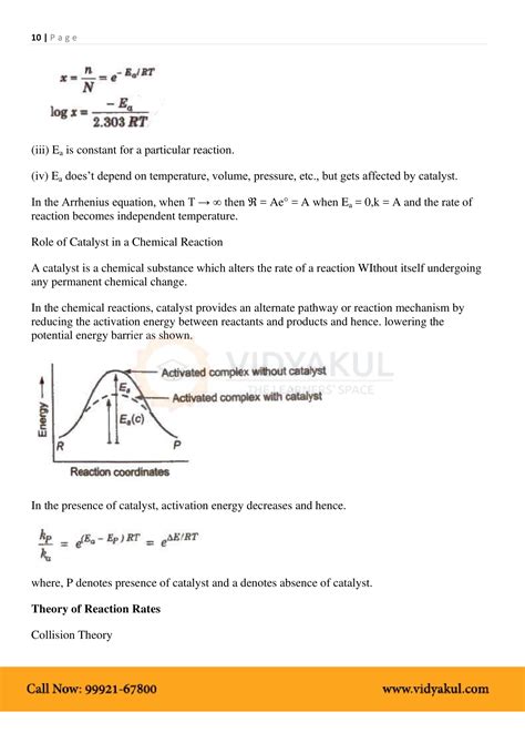 Chemical Kinetics Class Notes Vidyakul