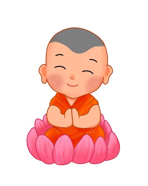 Personagem De Buda Em Um Fundo Transparente De Flor De L Tus Png