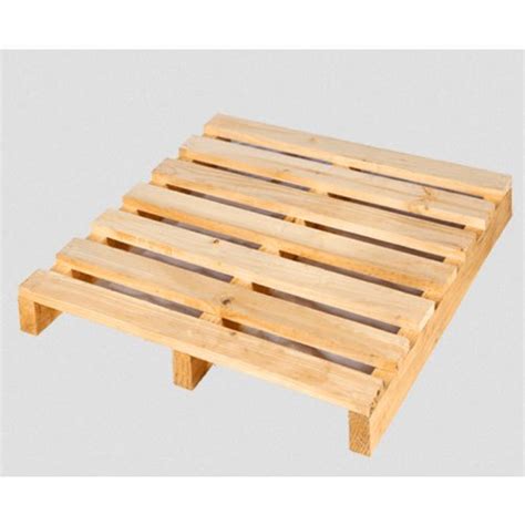 Rectangular Brown Two Way Open Boarded Wooden Pallet For Shipping