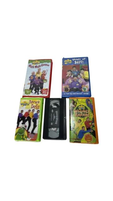 Lot Of 5 The Wiggles Vhs Tapes Wake Up Jeff Dance Party Yummy Yummy Safari 2778 Picclick Ca