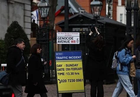 London Street Outside Israeli Embassy Renamed to 'Genocide Avenue ...