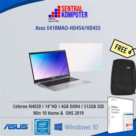 Jual Asus E Mao Hd Hd Celeron N Gb Gb Win Ohs