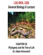 BIOL1202 CH 26 Pptx CH 26 LSU BIOL 1202 General Biology II Lecture