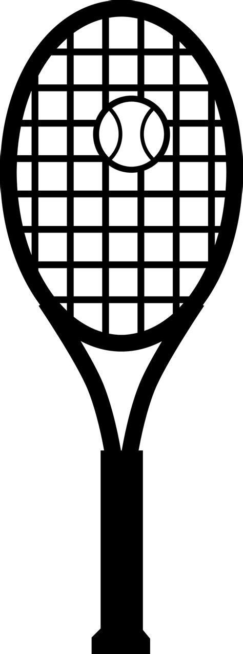 Clipart - tennis racket and ball