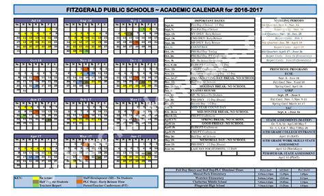 Fitzgerald Public Schools Calendars – Warren, MI