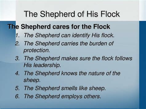 Ppt The Shepherd Of His Flock Series The Life Of The Good Shepherd