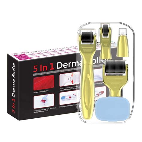 Microneedle Roller System 5 In 1 Derma Micro Roller For Skin Care And