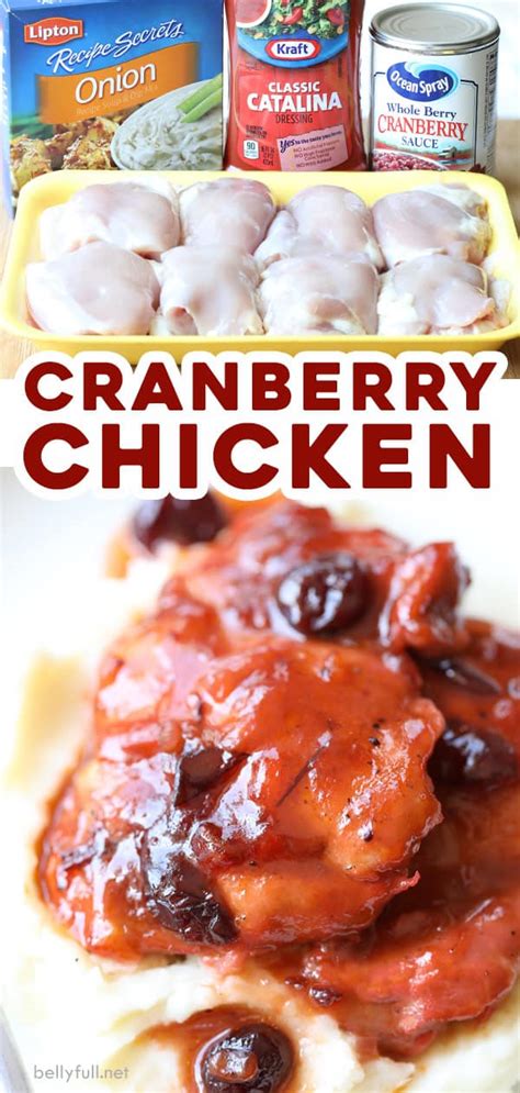 Cranberry Chicken Recipe - Belly Full