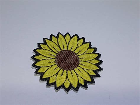 Sunflower Iron On Patch Etsy