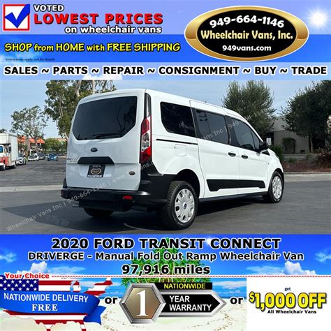 For Sale Used Ford Transit Connect Xl Driverge Manual Fold Out