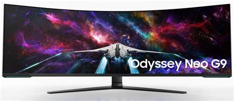 Гигантский 57-дюймовый изогнутый игровой монитор Samsung Odyssey Neo G9 ...