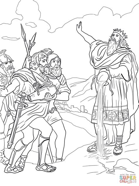 Crowned King David Coloring Page Coloring Pages