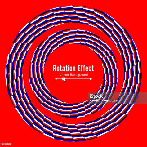 Optische Illusie Vector 3d Art Dynamische Rotatieeffect Spin Cycle