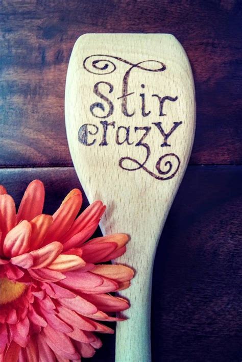 Stir Crazy Wooden Spoon Personalized Funny Gag T For Stay Etsy