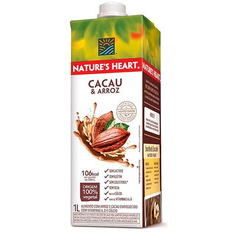 Bebida Vegetal Natures Heart Cacau E Arroz 1l Apoio Entrega V2