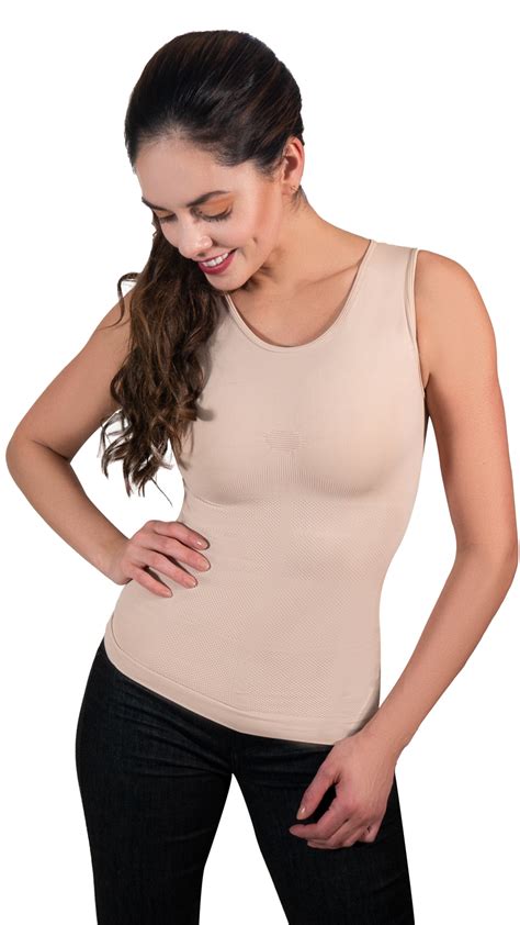 Camiseta Faja Modeladora Para Dama Sin Mangas Nude I Love Shape