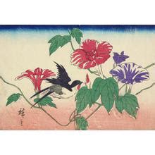 Utagawa Hiroshige III Bird On Morning Glories Artelino Ukiyo E Search