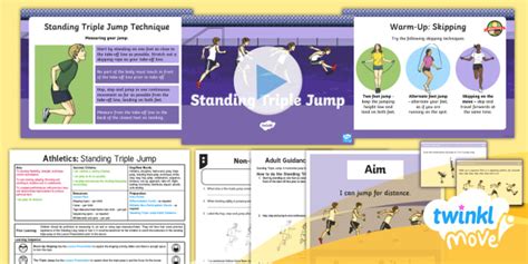 What Is A Triple Jump Standing Triple Jump Twinkl Pe