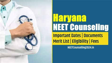 Haryana NEET Counselling 2024 Round 2 Schedule Revised Counselling