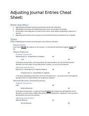 Understanding Adjusting Journal Entries: Types and Examples | Course Hero